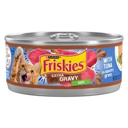 Friskies Purina Friskies Wet Cat Food Gravy Pate, Extra Gravy Pate With Tuna in Savory Wet Cat Food Gravy - 5.5 oz. Can