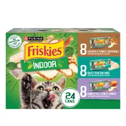 Purina Friskies Indoor Wet Cat Food Variety Pack, Indoor