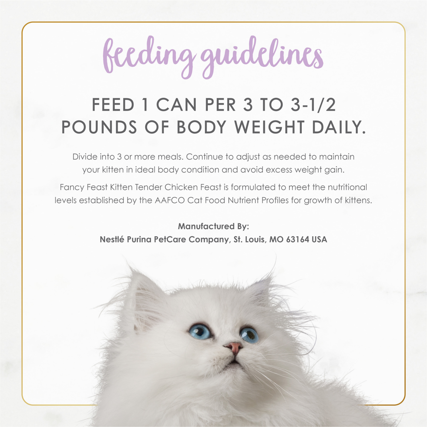 slide 6 of 8, Fancy Feast Purina Fancy Feast Kitten Tender Chicken Feast Wet Kitten Food Pate - 3 oz. Can, 1 ct