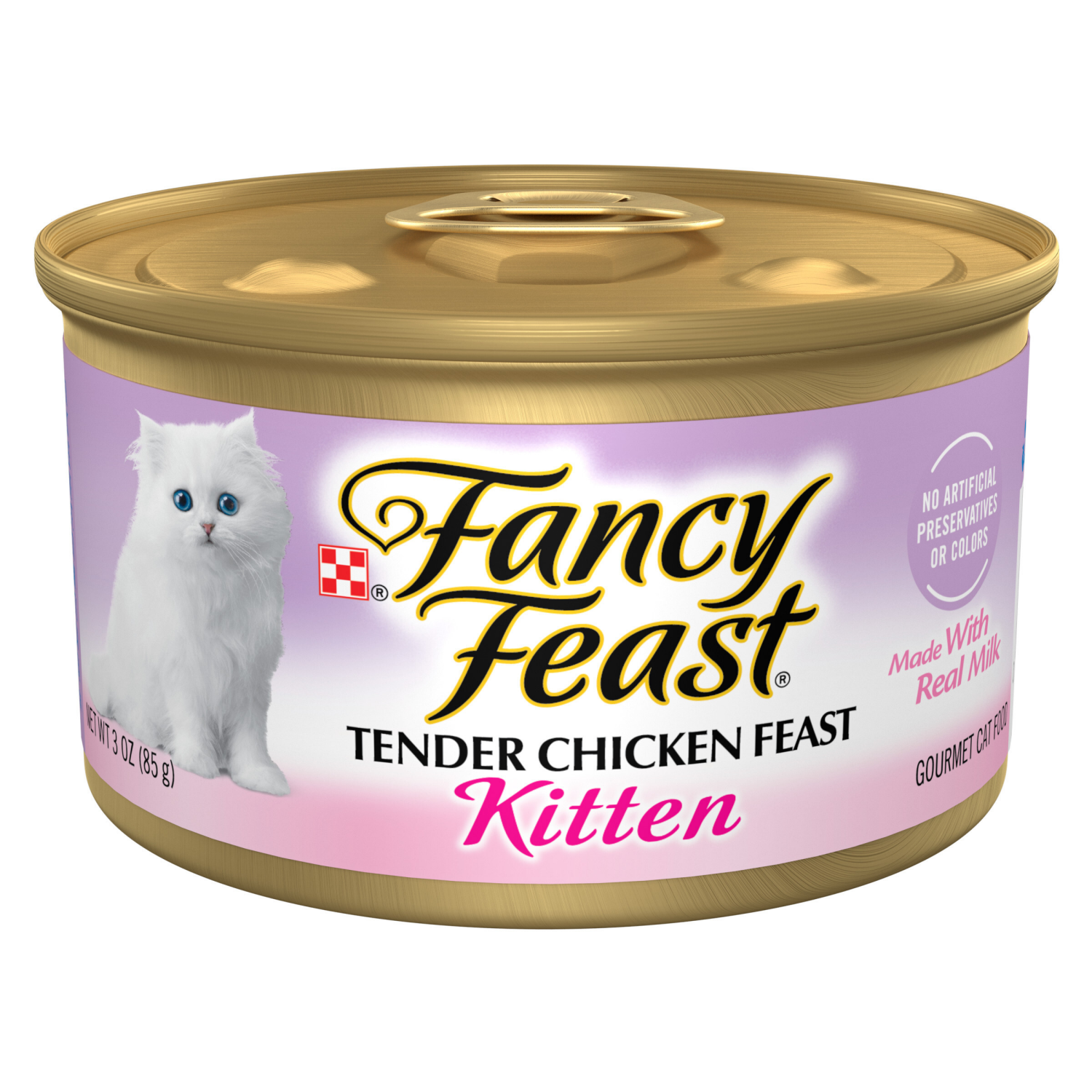 slide 1 of 8, Fancy Feast Purina Fancy Feast Kitten Tender Chicken Feast Wet Kitten Food Pate - 3 oz. Can, 1 ct