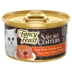 Fancy Feast Purina Fancy Feast Savory Centers Adult Wet Cat Food Pate With Chicken and a Gravy Center - 3 oz. Can