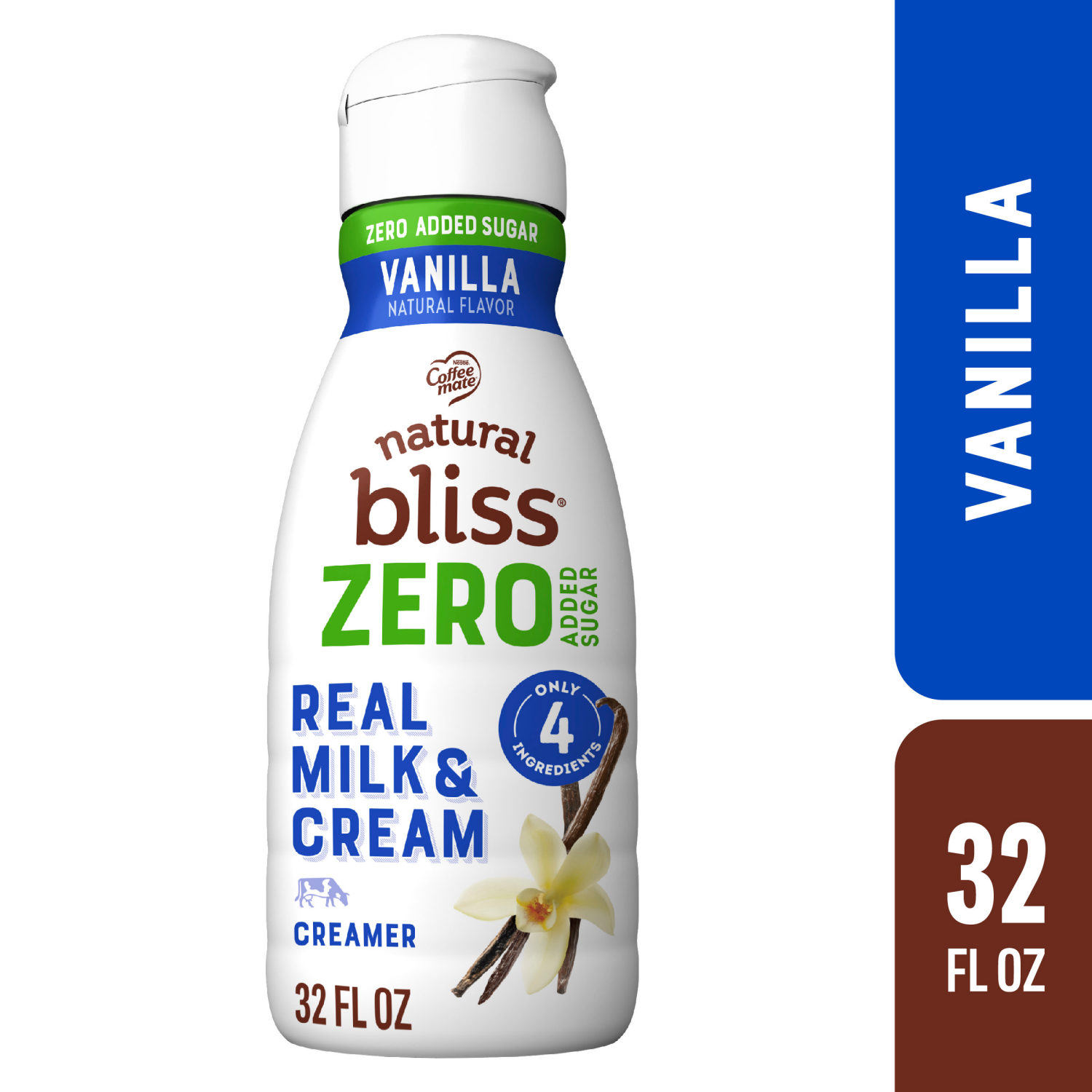slide 1 of 5, Coffee Mate Natural Bliss Zero Sugar Crm, 32 fl oz