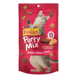 Friskies Purina Friskies Cat Treats, Party Mix Mixed Grill Crunch - 2.1 oz. Pouch