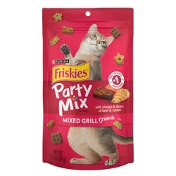 Friskies Purina Friskies Cat Treats, Party Mix Mixed Grill Crunch - 2.1 oz. Pouch