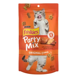 Friskies Purina Friskies Cat Treats, Party Mix Original Crunch - 2.1 oz. Pouch