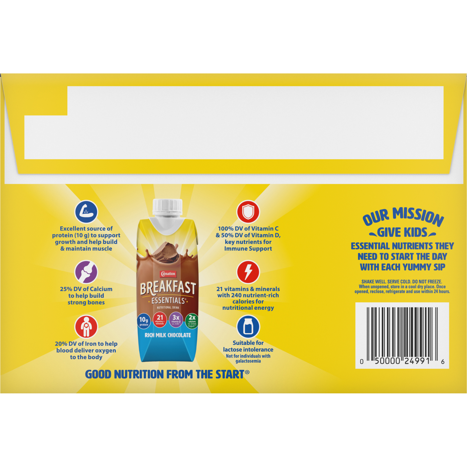 slide 2 of 6, Carnation Breakfast Essentials 12 Pack Rich Milk Chocolate Nutritional Drink 12 - 8 fl oz Cartons, 12 ct