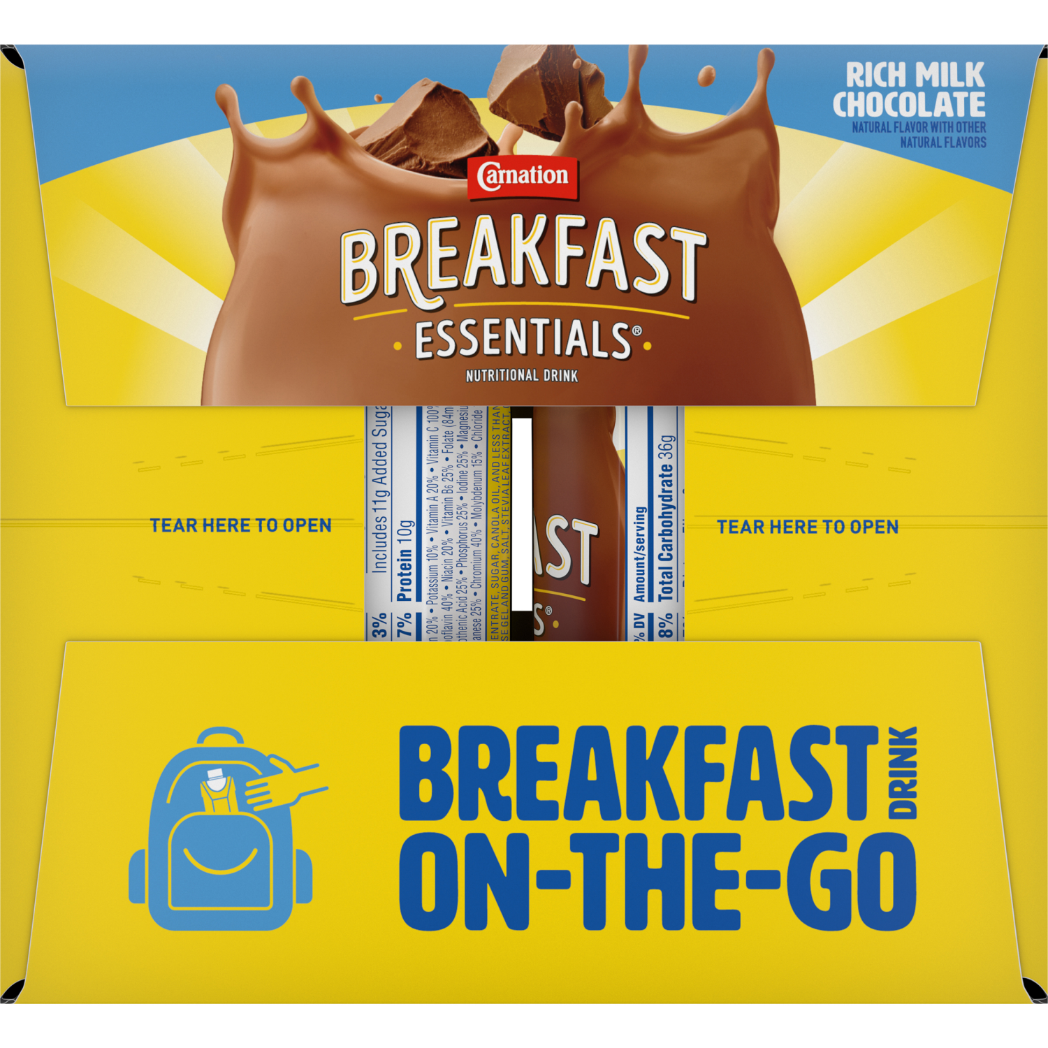 slide 5 of 6, Carnation Breakfast Essentials 12 Pack Rich Milk Chocolate Nutritional Drink 12 - 8 fl oz Cartons, 12 ct
