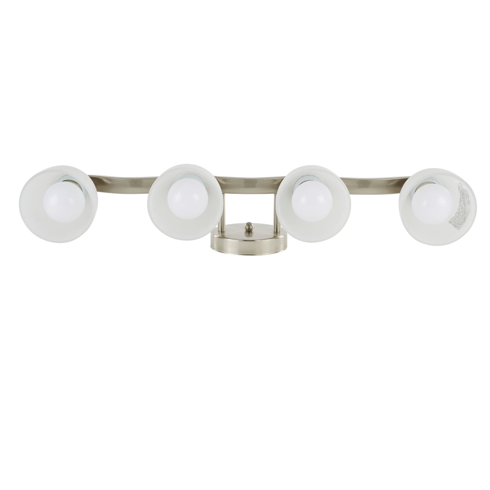 slide 5 of 6, allen + roth Paces 25.7-in 4 -Light Brushed Nickel Modern/contemporary Vanity light, 1 ct