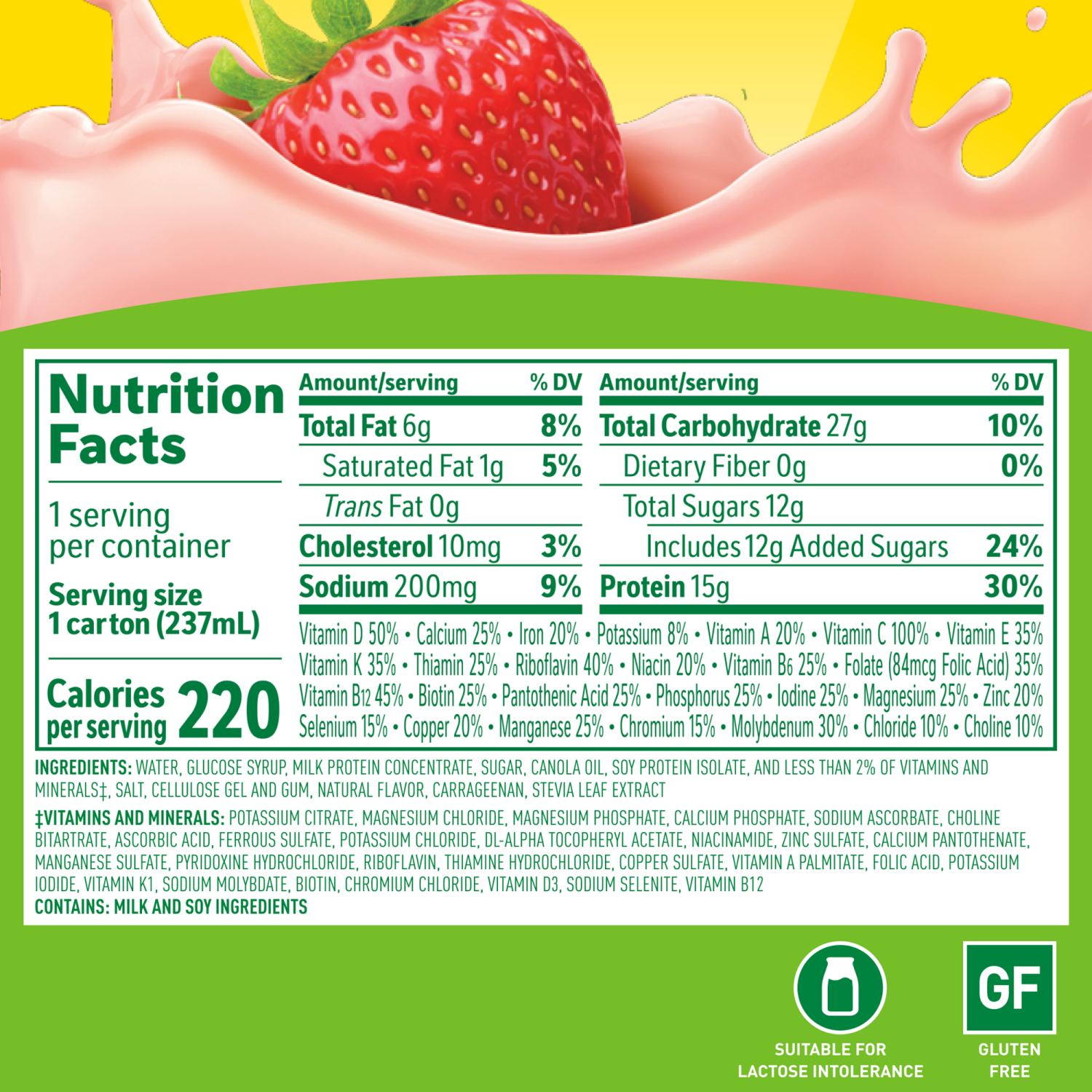 slide 2 of 7, Carnation Breakfast Essentials High Protein Ready to Drink Strawberry Protein Shake Multipack, 6 ct; 8 fl oz