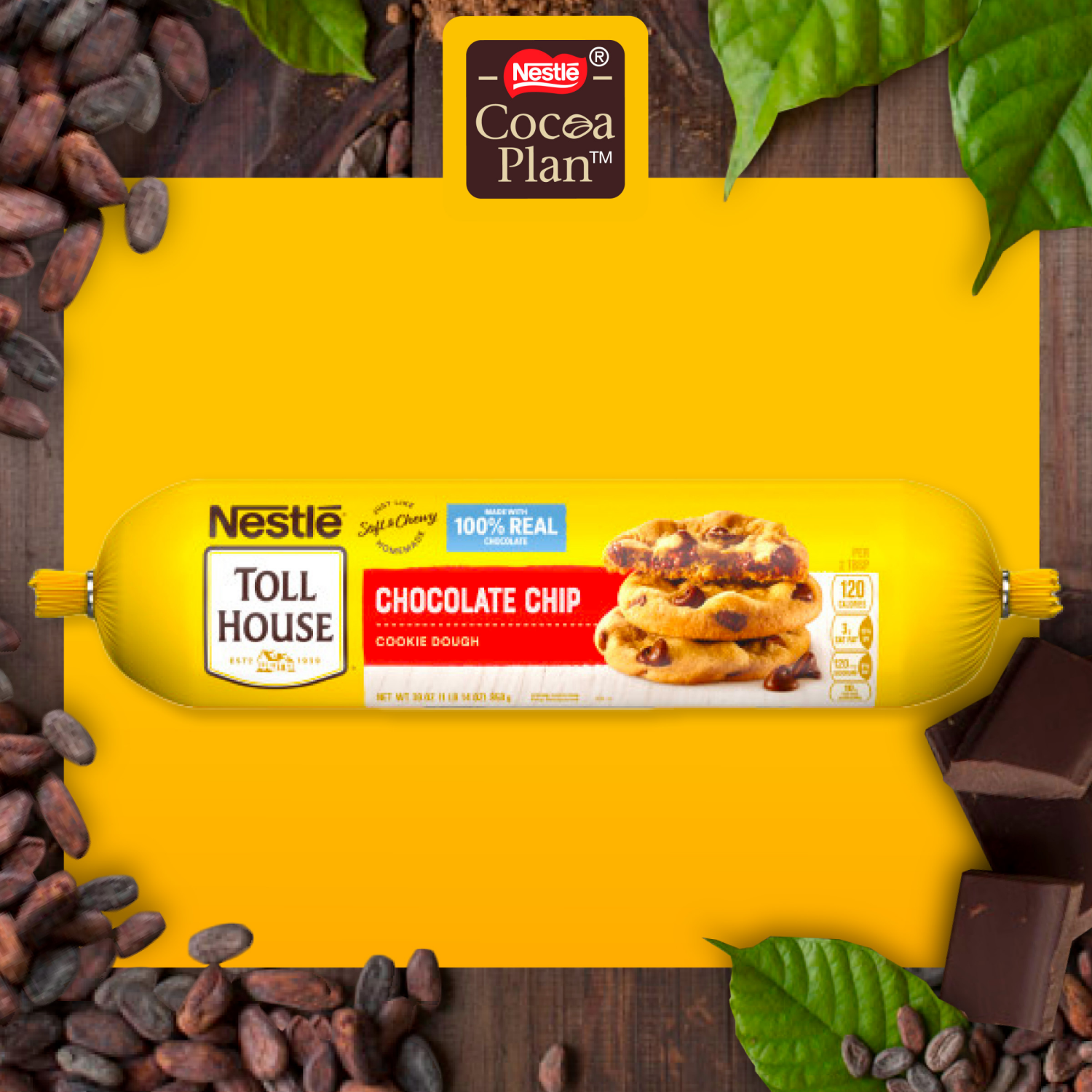 slide 2 of 5, Toll House Chocolate Chip Cookie Dough 30 oz., 30 oz