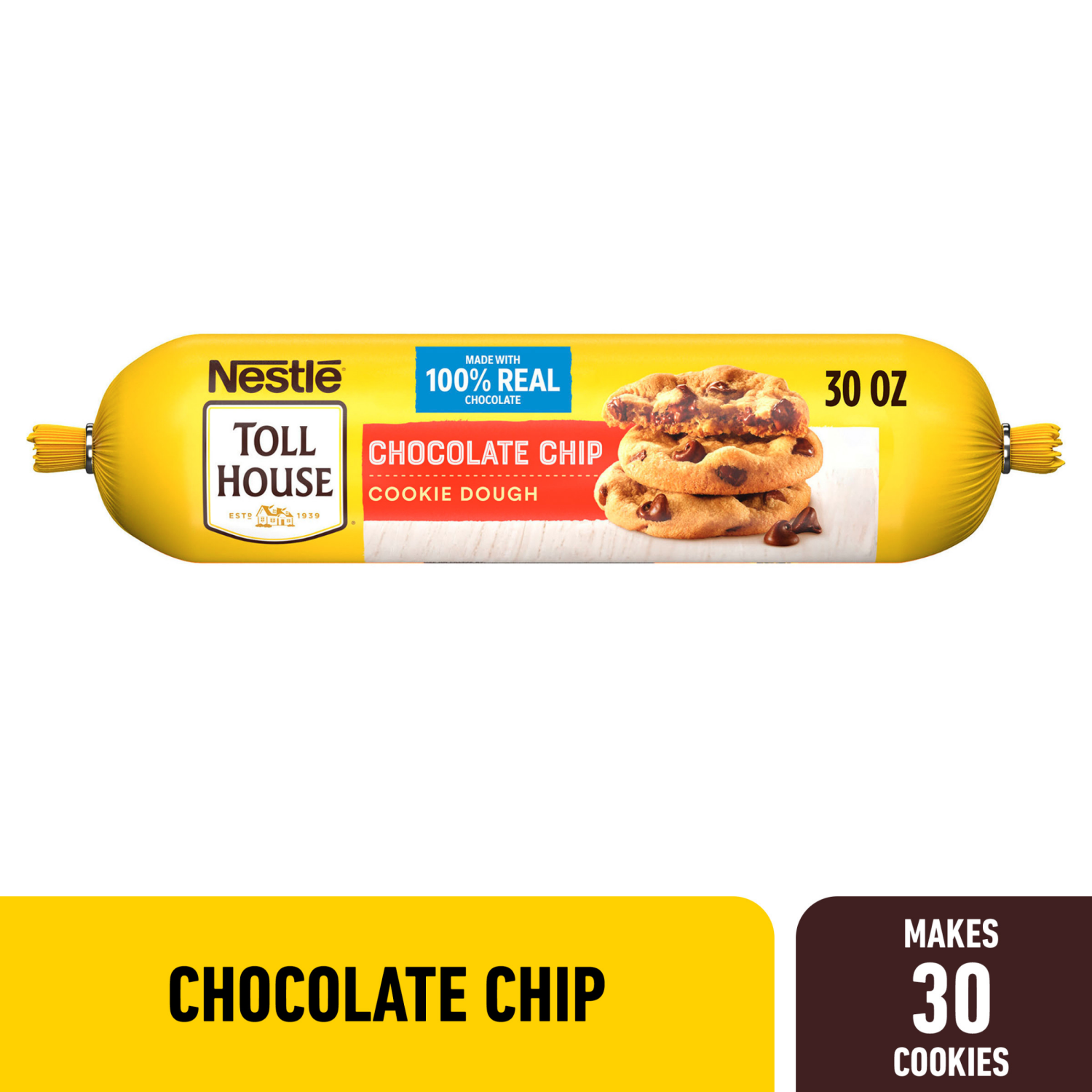 slide 1 of 5, Toll House Chocolate Chip Cookie Dough 30 oz., 30 oz