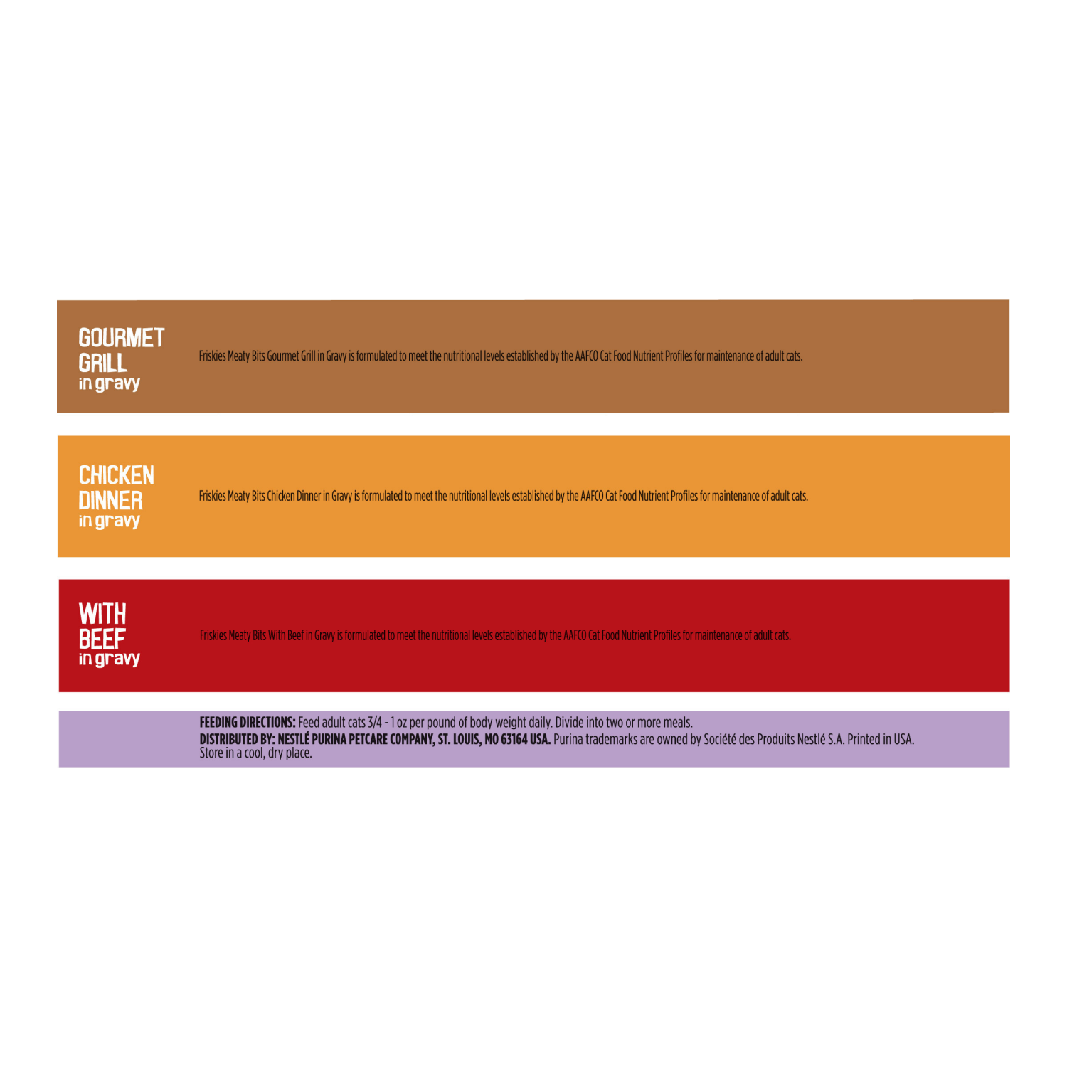 slide 3 of 8, Friskies Purina Friskies Gravy Wet Cat Food Variety Pack, Meaty Bits - (12) 5.5 oz. Cans, 12 ct
