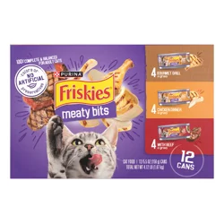 Friskies Purina Friskies Gravy Wet Cat Food Variety Pack, Meaty Bits - (12) 5.5 oz. Cans