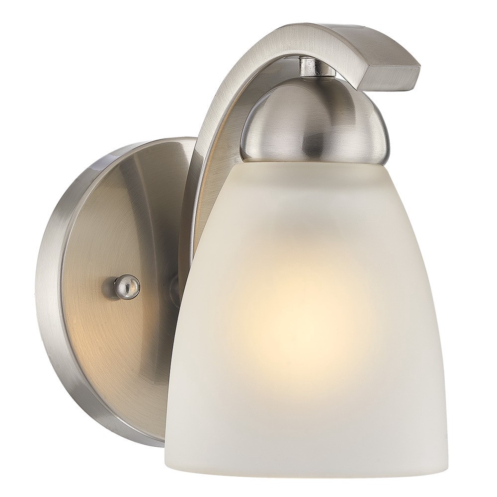 slide 5 of 6, allen + roth Paces 4.7-in 1 -Light Brushed Nickel Modern/contemporary Vanity light, 1 ct