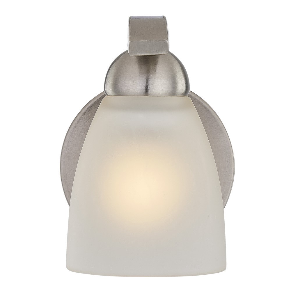 slide 6 of 6, allen + roth Paces 4.7-in 1 -Light Brushed Nickel Modern/contemporary Vanity light, 1 ct