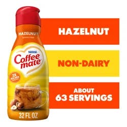 Coffee-Mate Coffee mate Hazelnut Flavored Coffee Creamer, Non-Dairy, Gluten-Free, 63 Servings