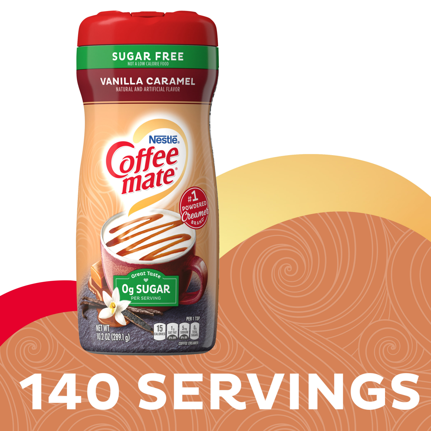 slide 2 of 5, Coffee-Mate Nestle Coffee Mate Zero Sugar Vanilla Caramel Powedered Creamer 10.2 Oz, 10.2 oz