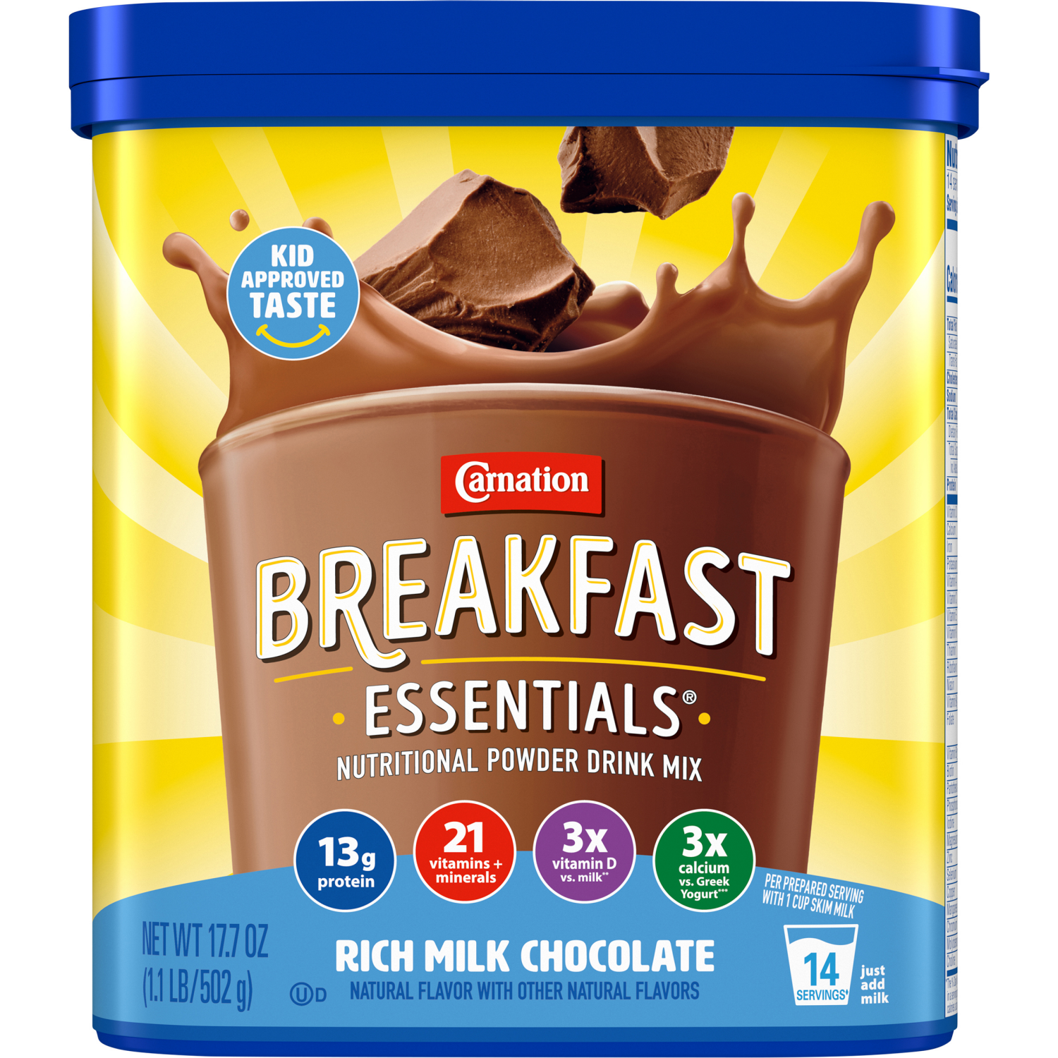 slide 1 of 4, Carnation Breakfast Essentials Rich Milk Chocolate Nutritional Powder Drink Mix 17.7 oz, 17.7 oz