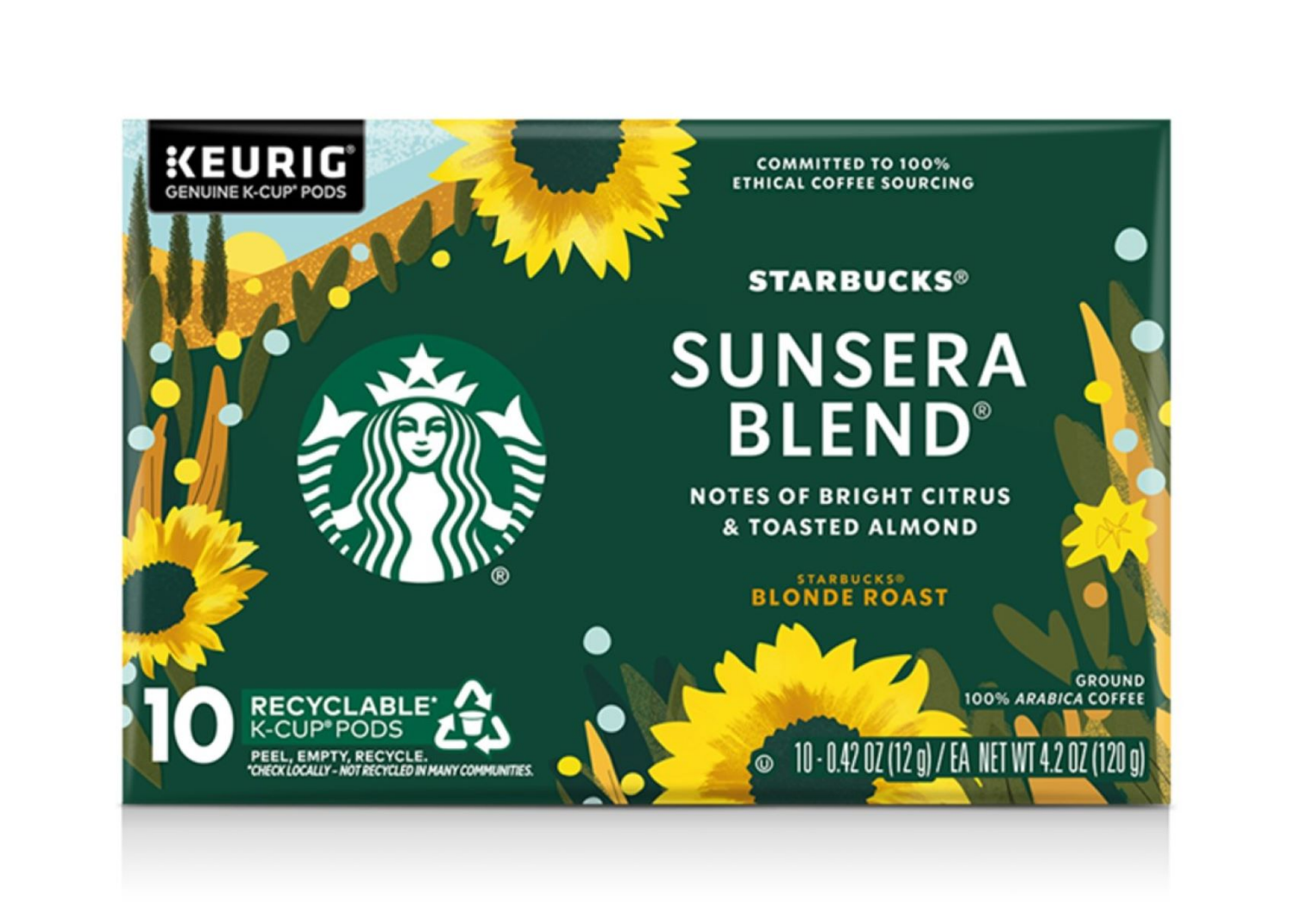 slide 1 of 1, Starbucks Blonde Roast Ground Sunsera Blend Coffee 10 ea, 10 ct