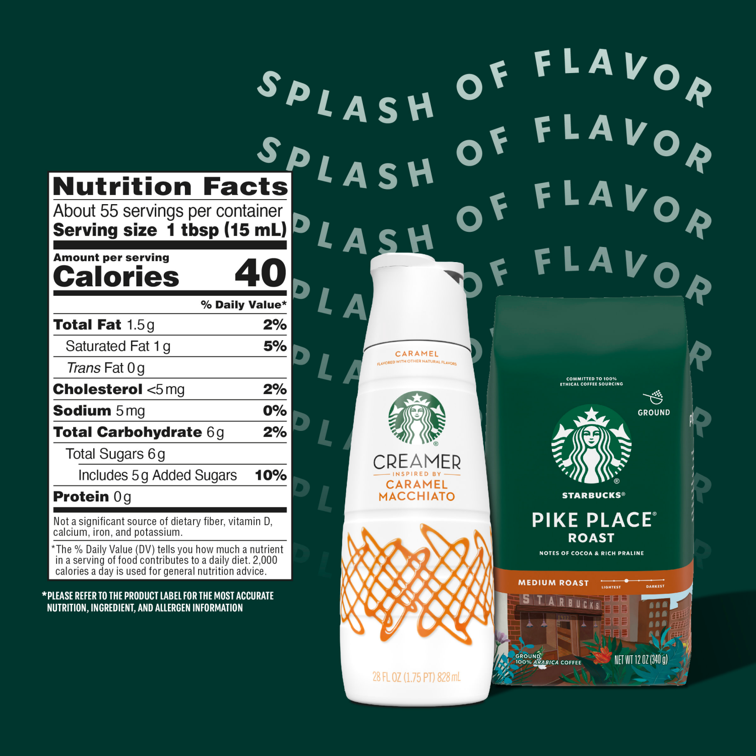 slide 5 of 8, Starbucks Caramel Flavored Coffee Creamer, Inspired by Caramel Macchiato, 28 fl oz