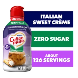 Coffee-Mate Nestle Coffee Mate Zero Sugar Italian Sweet Creme Liquid Coffee Creamer 64 fl oz.