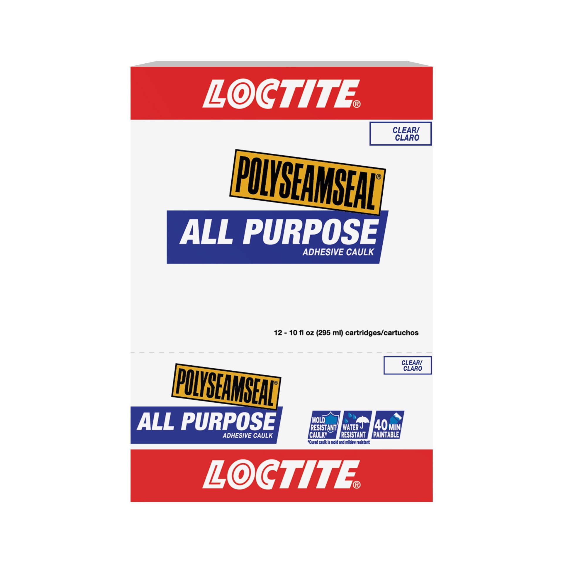 slide 5 of 6, LOCTITE Polyseamseal All Purpose 10-oz Paint and Trim Clear Paintable Latex Caulk, 1 ct