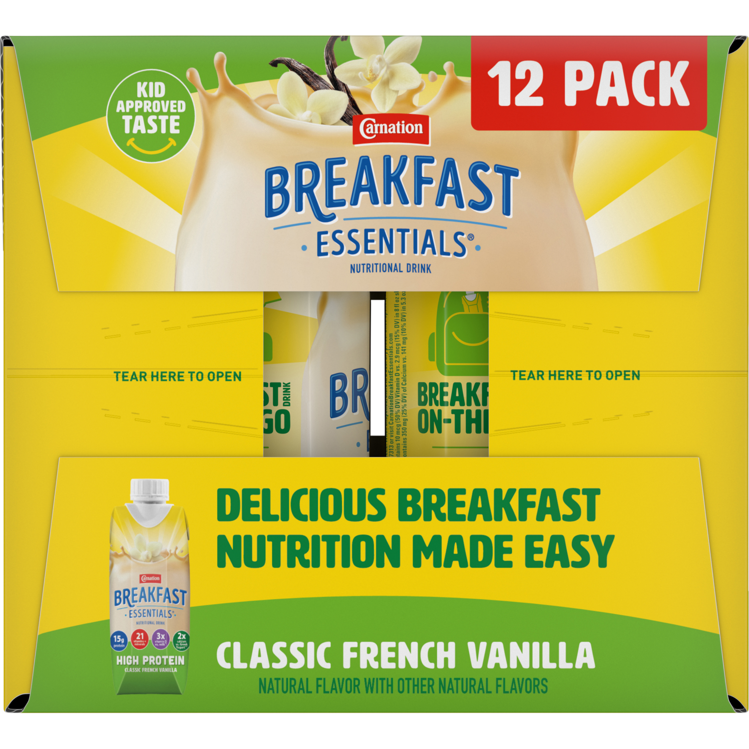 slide 4 of 6, Carnation Breakfast Essentials Classic French Vanilla Nutritional Drink 12 - 8 fl oz Each, 12 ct