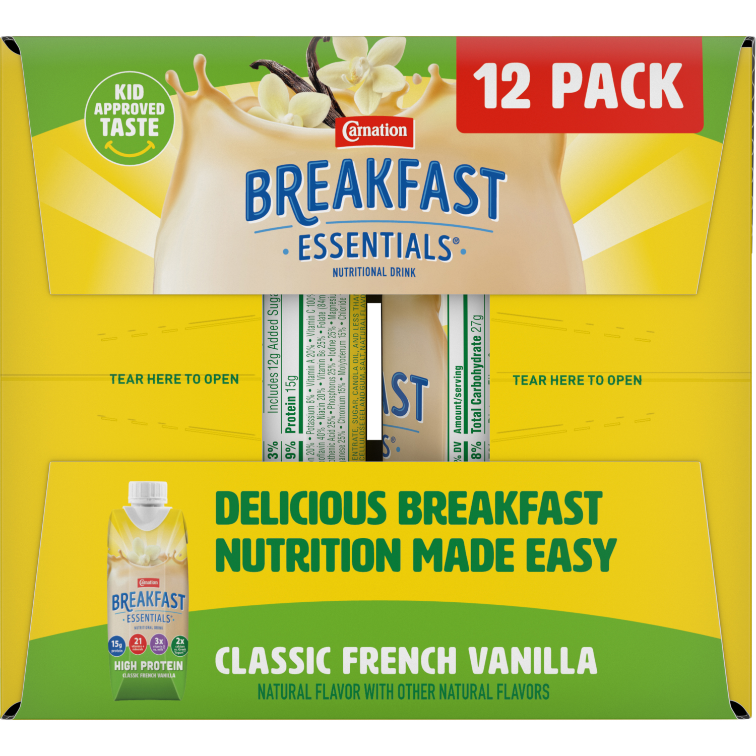slide 5 of 6, Carnation Breakfast Essentials Classic French Vanilla Nutritional Drink 12 - 8 fl oz Each, 12 ct