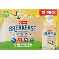 Carnation Breakfast Essentials Classic French Vanilla Nutritional Drink 12 - 8 fl oz Each