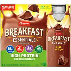 Carnation Breakfast Essentials High Protein Nutritional Drink 6 - 8 fl oz Cartons