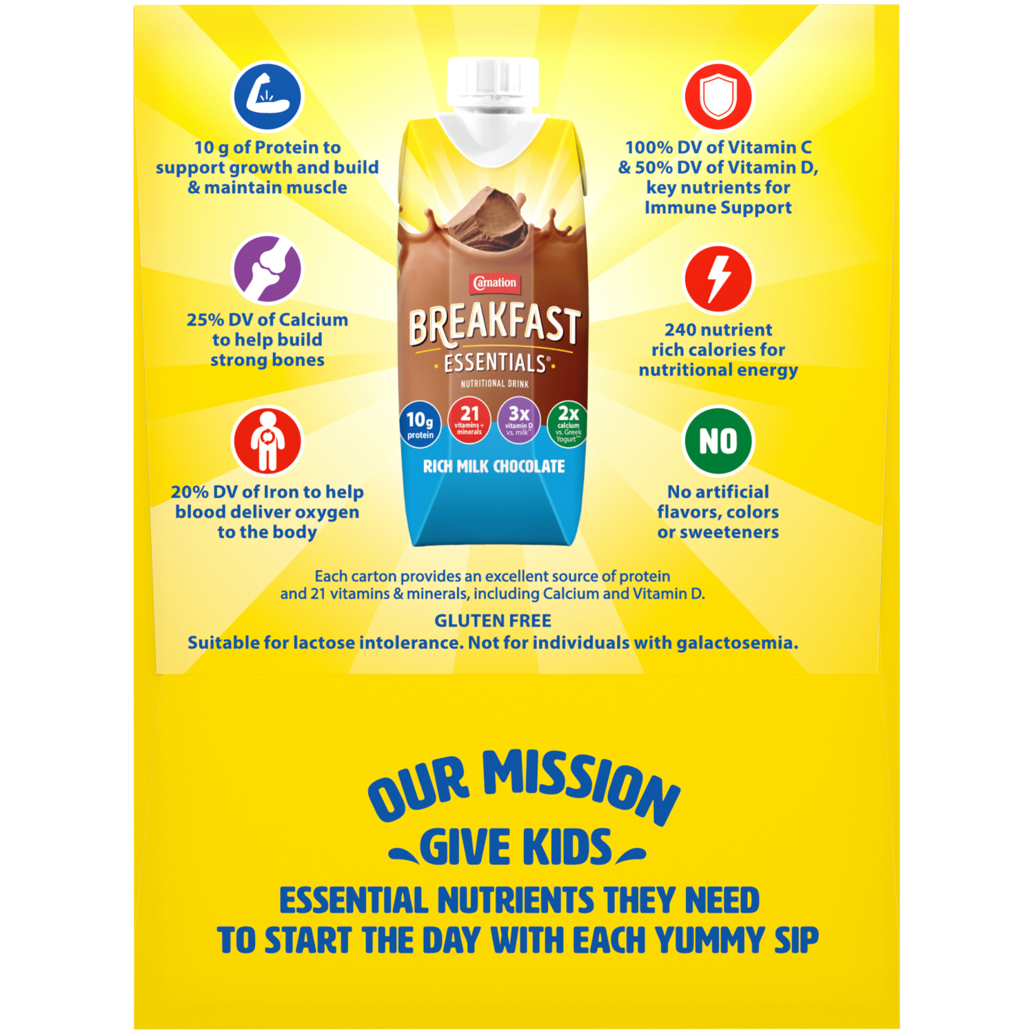 slide 5 of 6, Carnation Breakfast Essentials Rich Milk Chocolate Nutritional Drink 6 - 8 fl oz Cartons, 6 ct