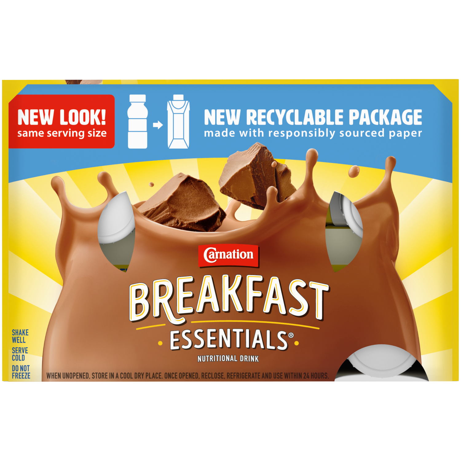 slide 6 of 6, Carnation Breakfast Essentials Rich Milk Chocolate Nutritional Drink 6 - 8 fl oz Cartons, 6 ct