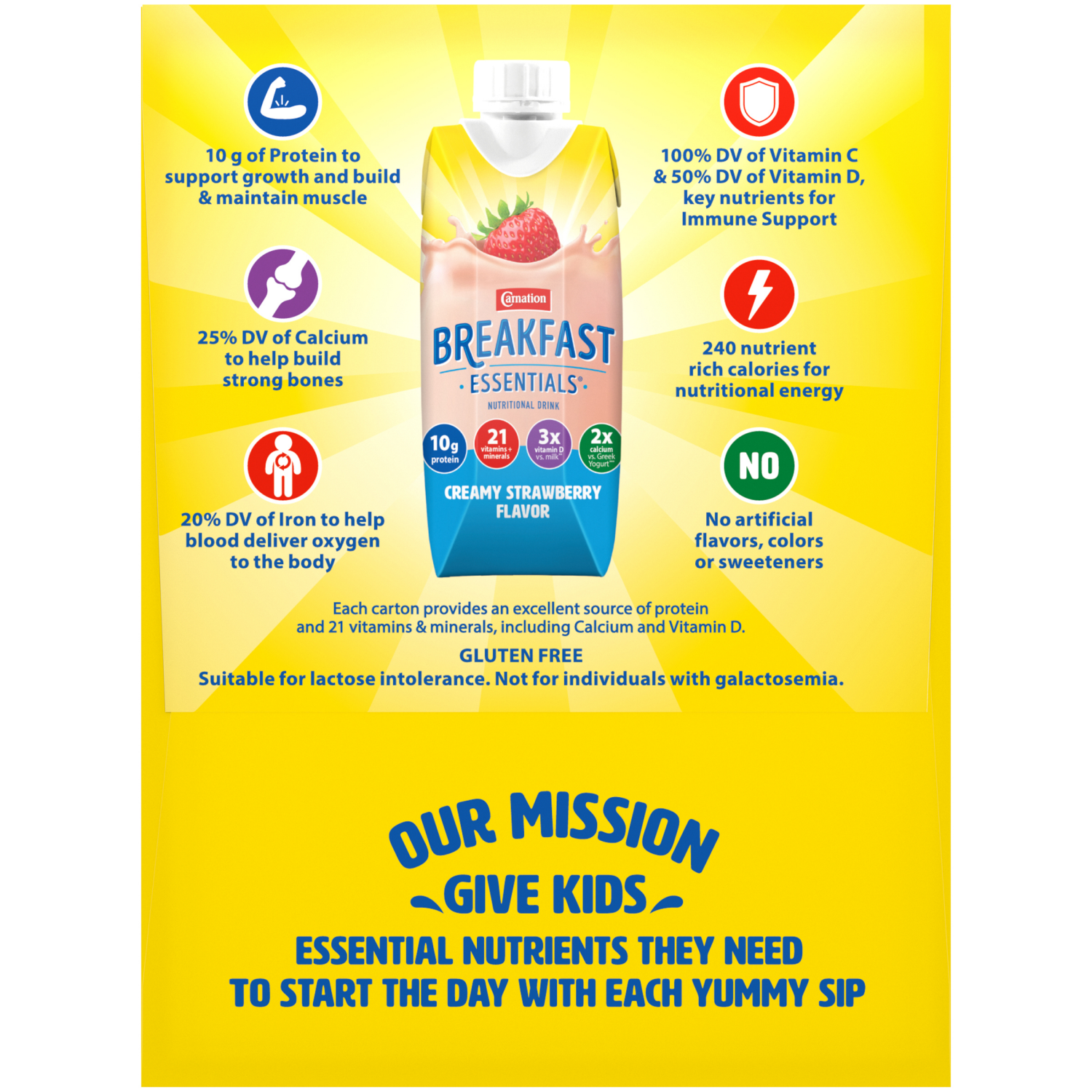 slide 5 of 6, Carnation Breakfast Essentials Creamy Strawberry Nutritional Drink 6 - 8 fl oz Cartons, 1.5 qt