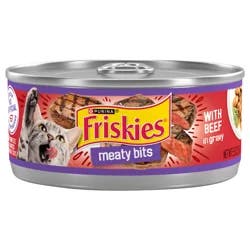 Purina Friskies Gravy Wet Cat Food, Meaty Bits With Beef in Gravy