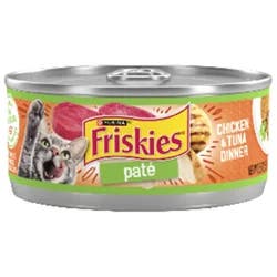 Friskies Purina Friskies Pate Wet Cat Food, Chicken & Tuna Dinner - 5.5 oz. Can