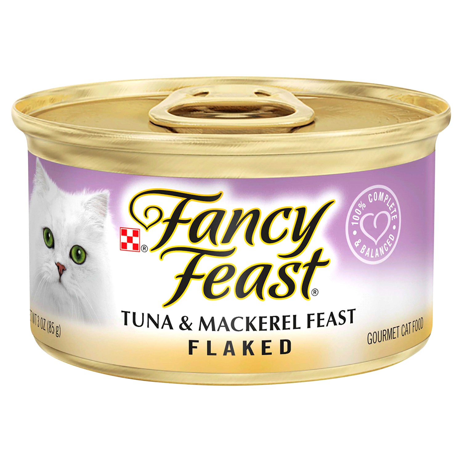 slide 1 of 5, Fancy Feast Purina Fancy Feast Wet Cat Food Flaked Tuna and Mackerel Feast - 3 oz. Can, 3 oz
