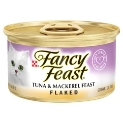 Fancy Feast Purina Fancy Feast Wet Cat Food Flaked Tuna and Mackerel Feast - 3 oz. Can