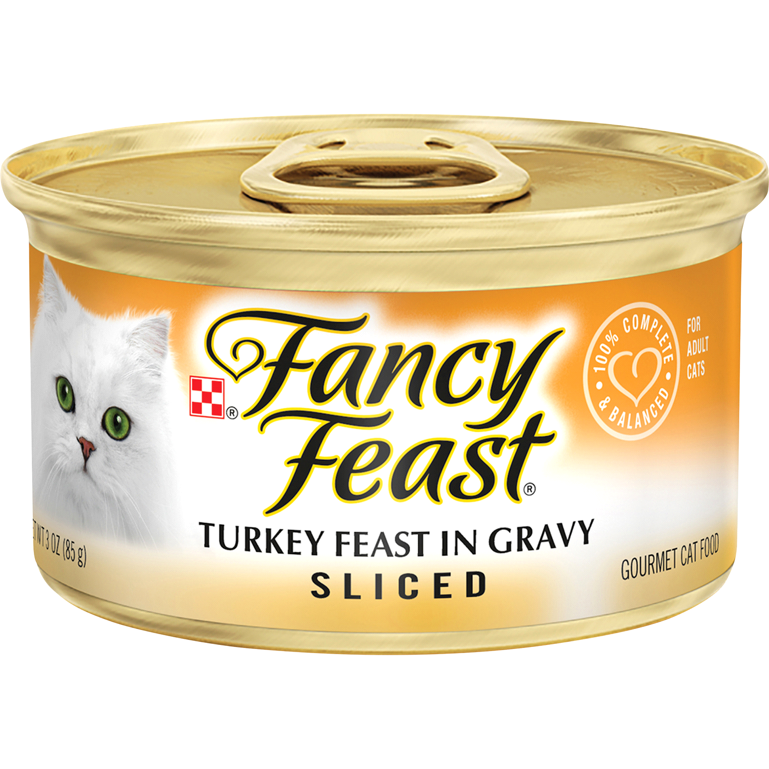 slide 1 of 5, Fancy Feast Purina Fancy Feast Gravy Wet Cat Food, Sliced Turkey Feast in Gravy - 3 oz. Can, 3 oz