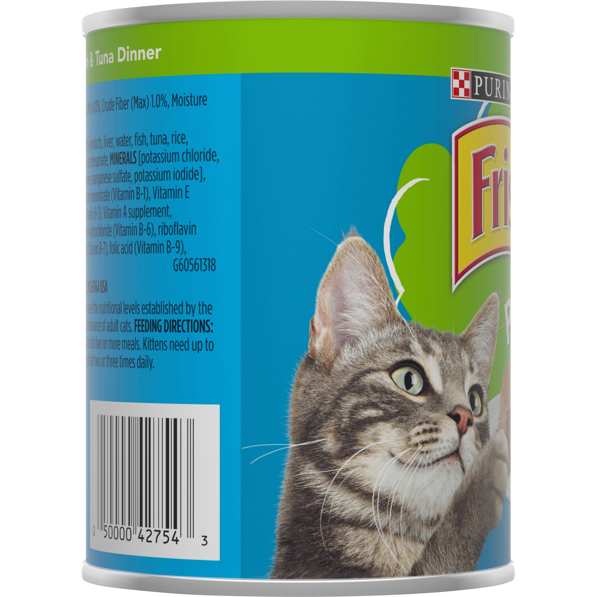 slide 6 of 7, Purina Friskies Pat Ocean Whitefish & Tuna Dinner Cat Food, 13 oz