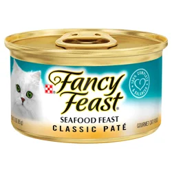 Fancy Feast Purina Fancy Feast Seafood Feast Classic Grain Free Wet Cat Food Pate - 3 oz. Can