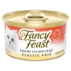 Fancy Feast Purina Fancy Feast Salmon Feast Classic Grain Free Wet Cat Food Pate - 3 oz. Can