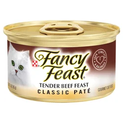 Fancy Feast Purina Fancy Feast Tender Beef Feast Classic Grain Free Wet Cat Food Pate - 3 oz. Can