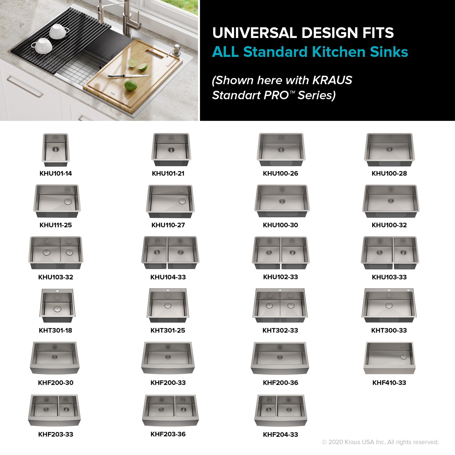 slide 6 of 6, Kraus 12.75-in x 20.5-in Silicone Sink mat, 1 ct
