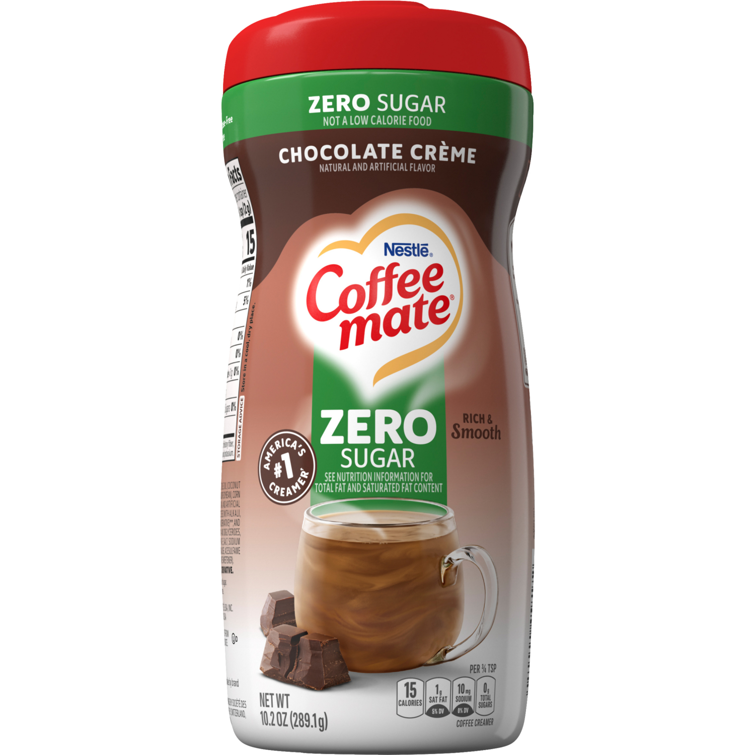 slide 2 of 7, Coffee mate Sugar Free Chocolate Crème Powder Coffee Creamer 10.2 Oz. Canister, 10.2 oz