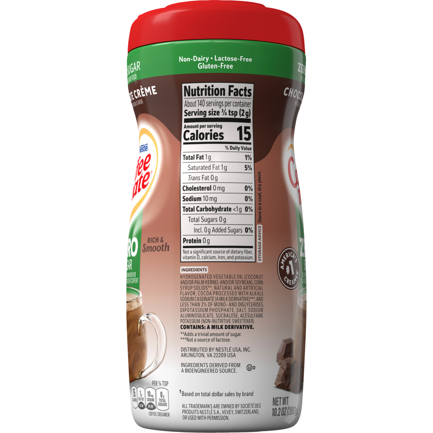 slide 5 of 7, Coffee mate Sugar Free Chocolate Crème Powder Coffee Creamer 10.2 Oz. Canister, 10.2 oz