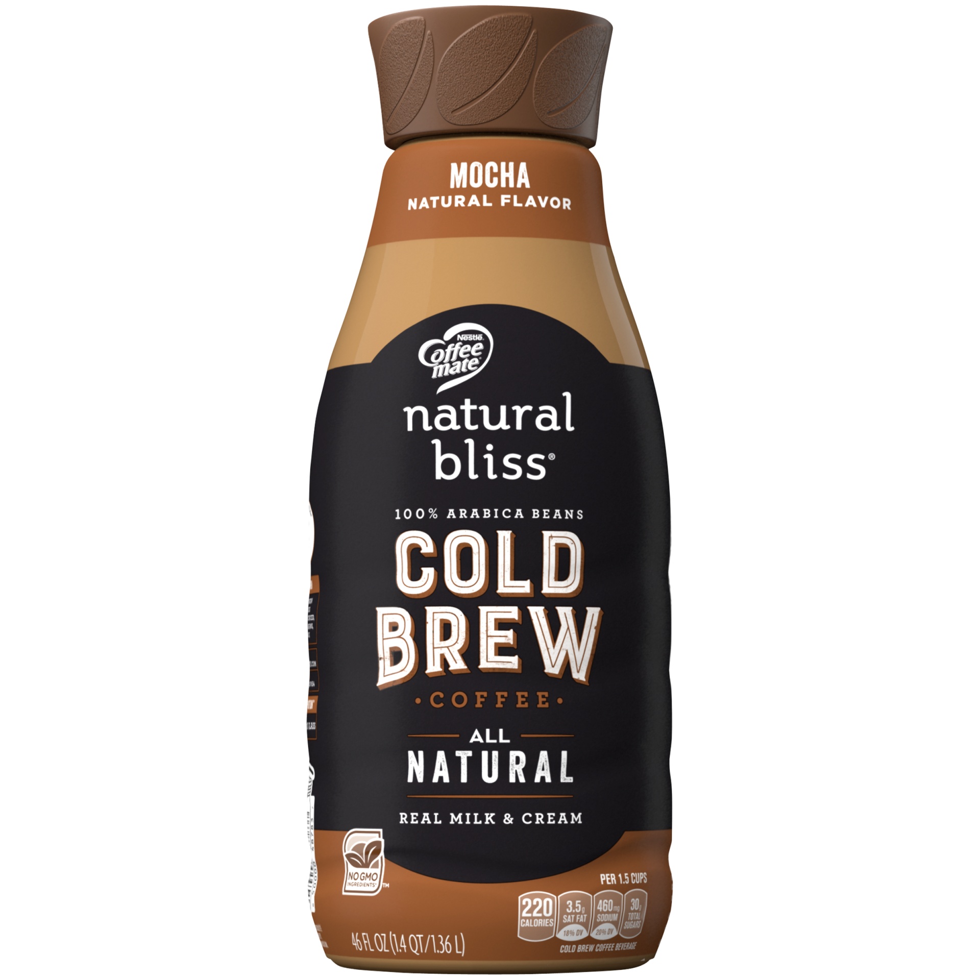 slide 3 of 8, Coffee-Mate Natural Bliss Mocha Cold Brew, 46 oz