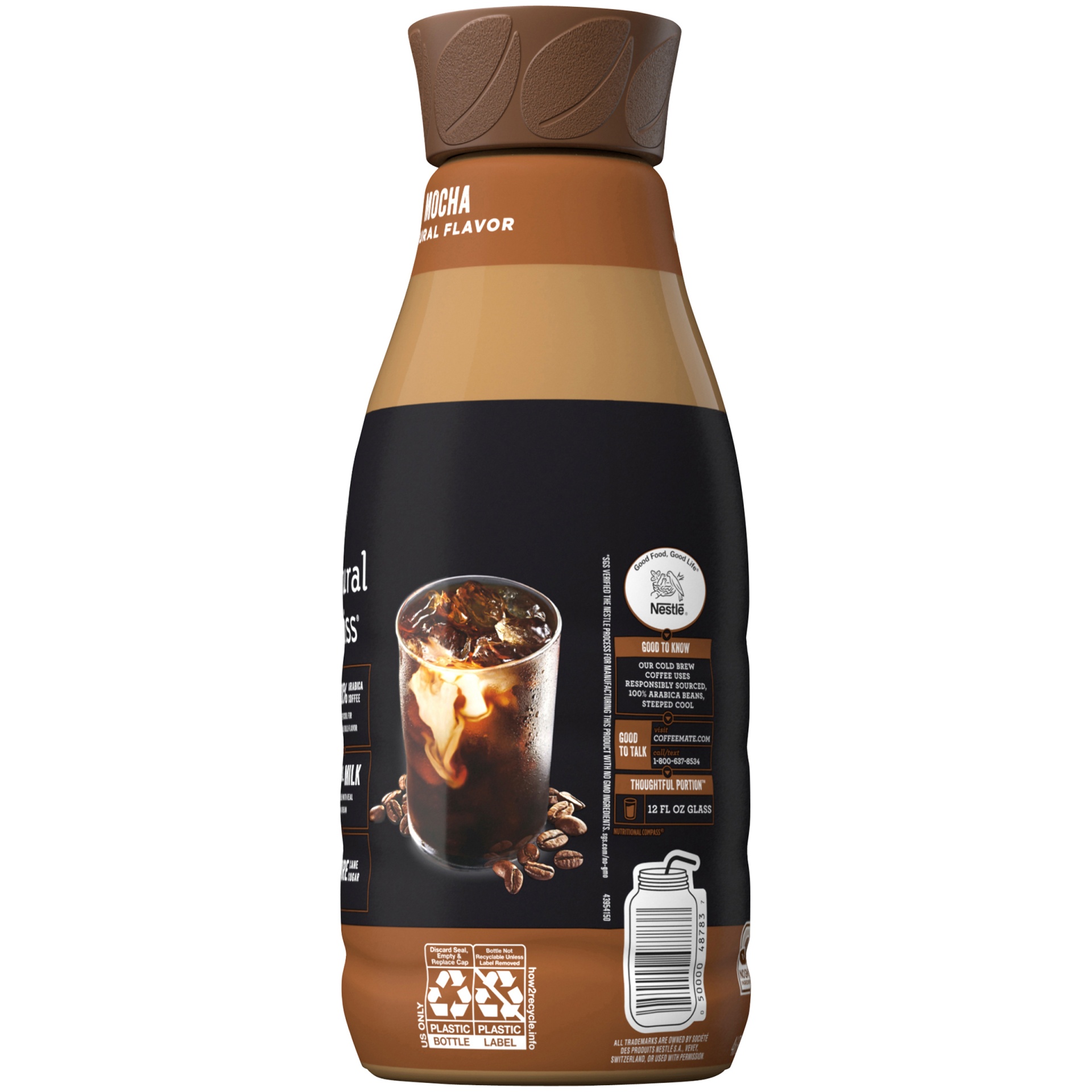 slide 5 of 8, Coffee-Mate Natural Bliss Mocha Cold Brew, 46 oz