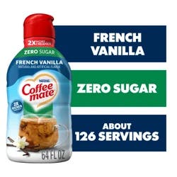 Coffee-Mate Zero Sugar French Vanilla Liquid Coffee Creamer 64 fl oz.