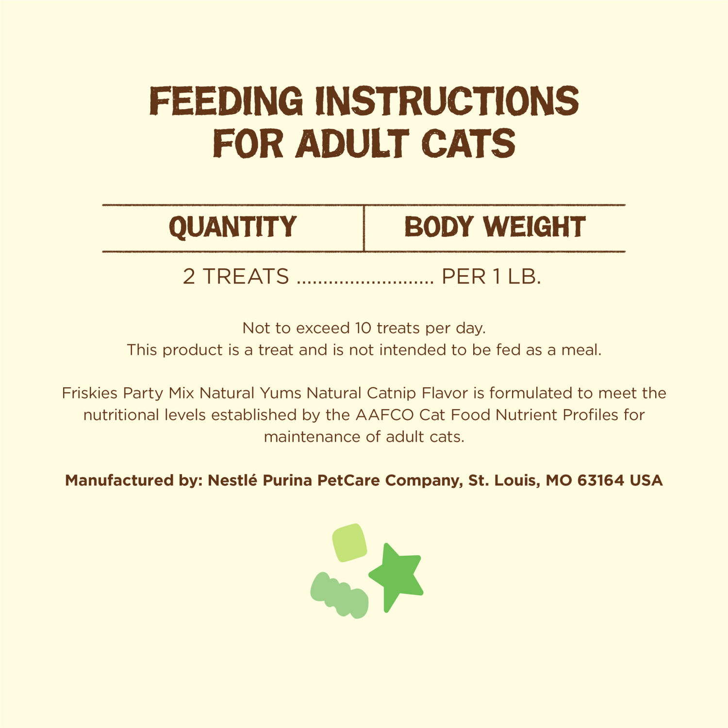 slide 8 of 8, Friskies Purina Friskies Made in USA Facilities, Natural Cat Treats, Party Mix Natural Yums Catnip Flavor - 6 oz. Pouch, 6 oz