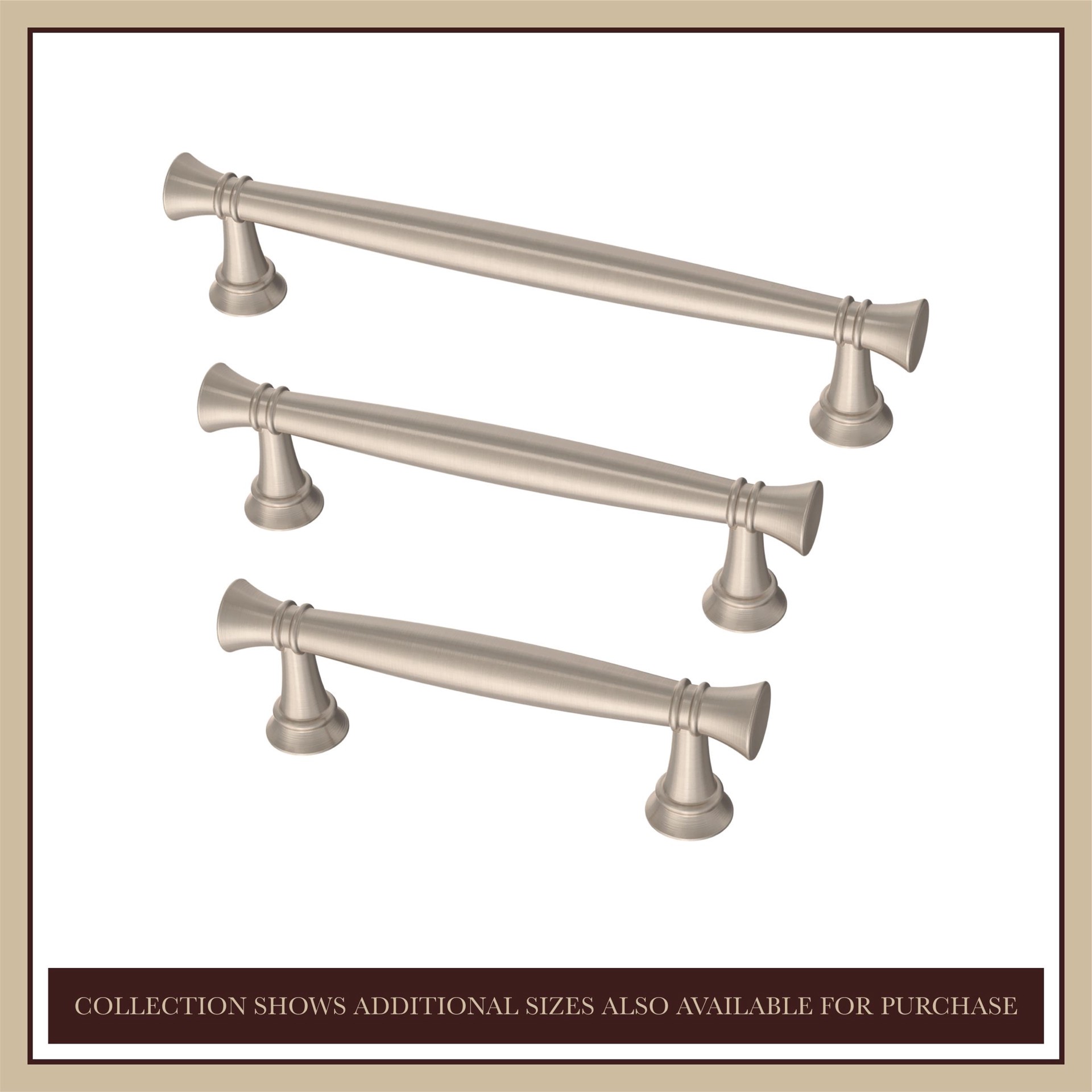 slide 3 of 6, allen + roth Isidore 3-in , 76mm Center to Center Satin Nickel Rectangular Bar Drawer Pull, 1 ct